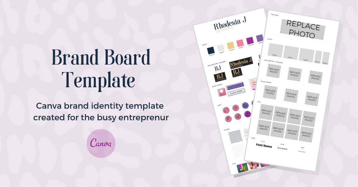 brand board template for canva